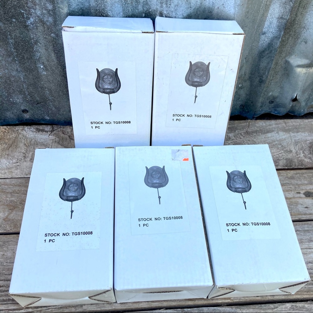 5 Western Style Hooks New in Box Coat Hooks Lone Star Country Decor Texas - Picture 10 of 11